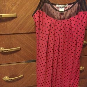 Red polka dot sleep wear